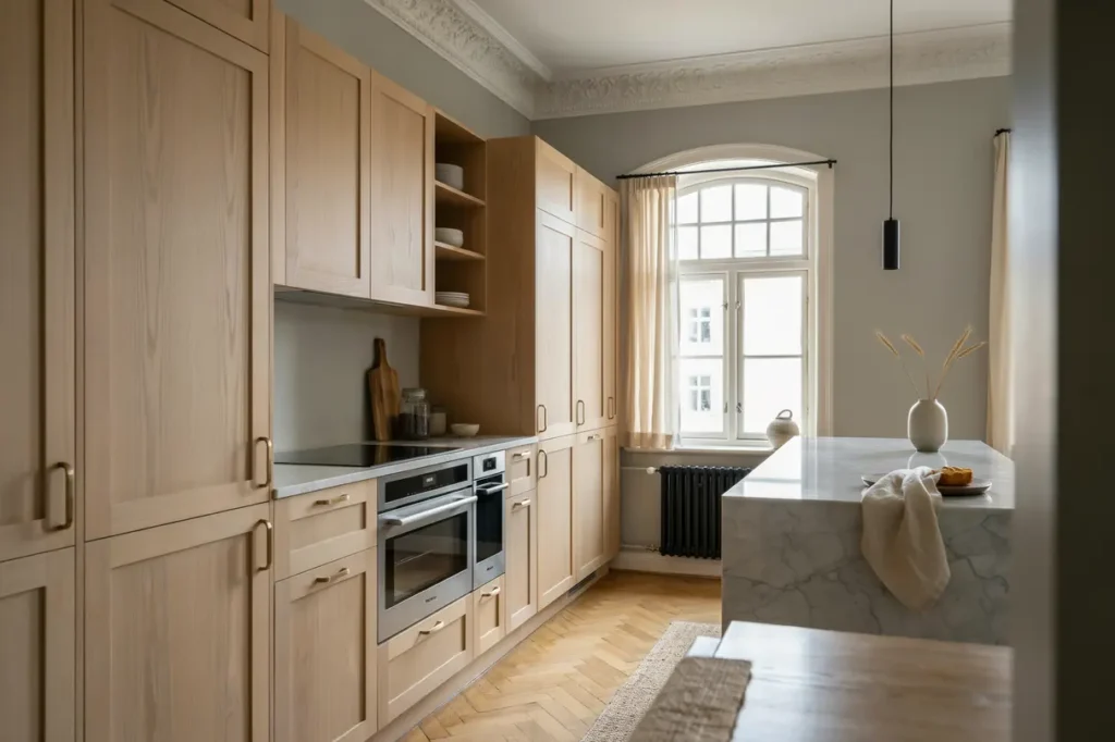 k ksrenovering med platsbyggda l sningar i sekelskiftesl genhet i luthagen